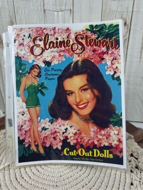 Elaine Stewart Cut-Out Dolls Vintage Style Floral Cover
